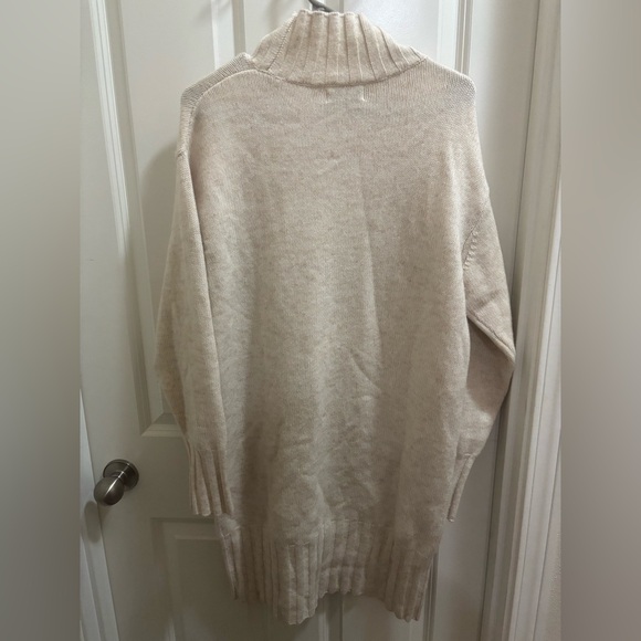 NAADAM Marled Cashmere Turtleneck Tunic Dress 90% wool/10% cashmere - Picture 7 of 12